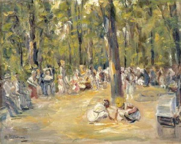 Kinderspielplatz im Berliner Tiergarten, Max Liebermann